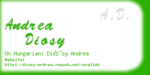 andrea diosy business card